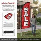8ft Sale Feather Flag With Pole   Ground Spike  Outdoor Sale Advertising Bann   