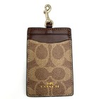 Convenient For Commuting Schooling Unused Coach Signature Lanyard Id Case Cz285
