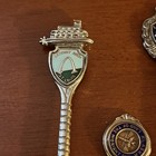 Vintage Lot 6 Pcs Souvenir Spoons Braided Stems Travel