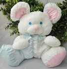      Vintage 1988 Fisher-price Baby Puffalumps Mouse Rattle Plush  fpt14842