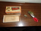Old Collectable Vintage Fishing Lure Rare Spoon Heddon Queen Dowagiac Box