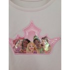 Disney Princess Girls Pink Tulle Tutu Dress Long Sleeve Crown Graphic 5-6  7
