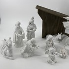 Avon Nativity Collectibles 17 Pc White Porcelain Nativity Set Original Packaging