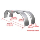 2pc Tandem Axle Trailer Fenders Teardrop Round For 13  14  15  Enclosed Trailers