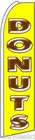 Donuts Flutter Flag Tall Curved Top Advertising Sign Feather Swooper Banner
