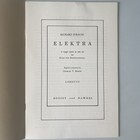Elektra Libretto Boosey Metropolitan Opera And Hawkes Circa 1960s