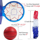 Small Replacement Net For Mini Basketball Hoop Fits 8 Loops  8 -10 25  Rims  All