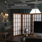 2 Ft  Short Desktop Window Pane Shoji Screen - Walnut - 5 Panels