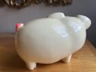 Vintage Piggy Bank By Sanitoy Inc 1977 Hard Plastic Bright Colors Ears Down