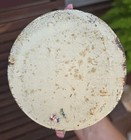 Antique Cast Iron Doorstop Floral Flower Basket Original Paint  Vintage 7  X 7 