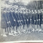 Vintage 20   s Girls Field Hockey Team Photo Uniforms Sticks Group Portrait 10   x8   