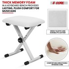 5 Core Keyboard Bench 2  Padded Piano Stool Adjustable 19  Guitar Seat Portable
