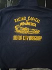 Dragway Jacket Motor City Drag Racing Bomber Navy Blue Vtg Xl 