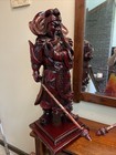 2 Hand Carved Chinese Warriors  Excellent Used Condition 