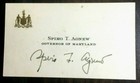 1968 Spiro Agnew For Vice President Photocopied Letter Governor Signature Card 