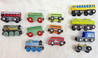 Wooden Railway Engine Train Lot Of 12 Works With Brio Thomas   Friends