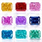 Multicolor Radiant Cut Cubic Zirconia Crush Ice Cut Aaaaa Loose Cz Stone Diamond
