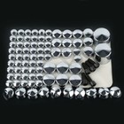 81pcs Chrome Bolt Toppers Cap Cover Kit Fit For Harley Davidson Softail Twin Cam