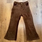 Vtg 60s 70s Bell Bottom Pants Suede Leather Disco Hippie Flare Leg Mens 34 28