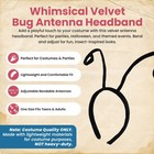 Black Velvet Bug Antenna Headband Ladybug Bee Insect Hair Band Costume Accessory