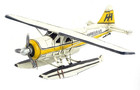 36cm Handmade Antique Harbour Air Dhc-2mk Seaplane Tin Metal Reproduction Model