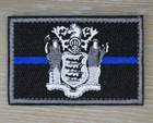 New Jersey State Flag Nj Thin Blue Line Helmet Emblem Tactical Police Hook Patch