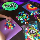 Craft Pom Poms   Googly Eyes Set     300 Pieces For Diy Arts   Crafts Usa Stock