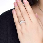 2ct Marquise Cut Diamond V Shape Wedding Band Ring 14k White Gold Finish