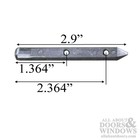 Pivot Bar For Double Hung And Single Hung Windows 2 9 Inch Bar With 2 Holes Zinc