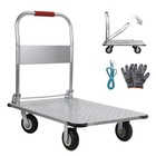 Folding Hand Truck Dolly Cart Wheels Cart Trolley Moving 2000 Lbs