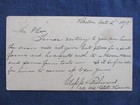 1878 Postal Card Boston Massachusetts Negative Numeral 6 Fancy Cancel