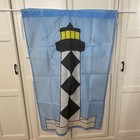Lighthouse House Garden Flag Outdoor Beach House Stitched 49 x32  Blue Summer