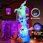 9 8 Ft High Halloween Inflatable Overlap Ghost Outdoor Decorations Blow Up Yard