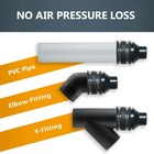 Powertec 4  To 2-1 2  Reducer   4  Dust Control Flex Cuff W  Hose Clamps  70322 