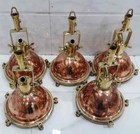 Nautical Marine Cargo Smooth Copper   Brass Pendant ceiling mount Light 5 Pcs