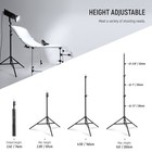 Neewer Photography Light Stand 87-200cm    Spring Loaded Aluminum Tripod