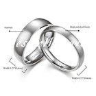 2pcs Couple Titanium Rings Plain Dome High Polished Comfort Fit Wedding Band
