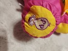 1987 Vintage Fisher Price Rhino Puffalump Plush Pink Rhinoceros Stuffed Animal