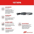 Ingersoll Rand 107xpa 3 8  Air Ratchet Wrench W 8 Pc Mm Socket Set