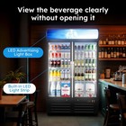 700l Commercial Glass Door Display Merchandiser Refrigerator Cooler Beverage Bar