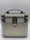 Vintage Metal Train Travel Case Jewelry Cosmetic Case With Mirror