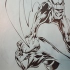 The Man -bat On 11x17 Tone Blue Paper