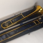 King Cleveland 605 Brass Trombone With Case Vintage