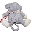 Vintage Fisher Price 1987  Puffalump Christmas Mouse Nylon Plush Gray Parachute
