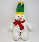Vintage Eden Talbots Kids Snowman Green Hat Christmas Stuffed Animal Plush Toy