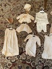 Early 1800s Antique Victorian Doll Dress Lot Of 14 French German Bisque Dolls