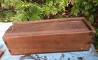 Antique Primitive Miniature Wooden Candle Box Dove Tailed Sales Sample Slide Lid