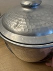 Vintage Ice Bucket Hand Hammered Aluminum  Made In Italy