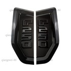 For 2017-2022 F250 Xlt Driver  passanger Side Emblems Badges Black