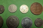 Lot Of 15 Vintage  1923-1989  Various Countries World Coins - No Euros   047 
